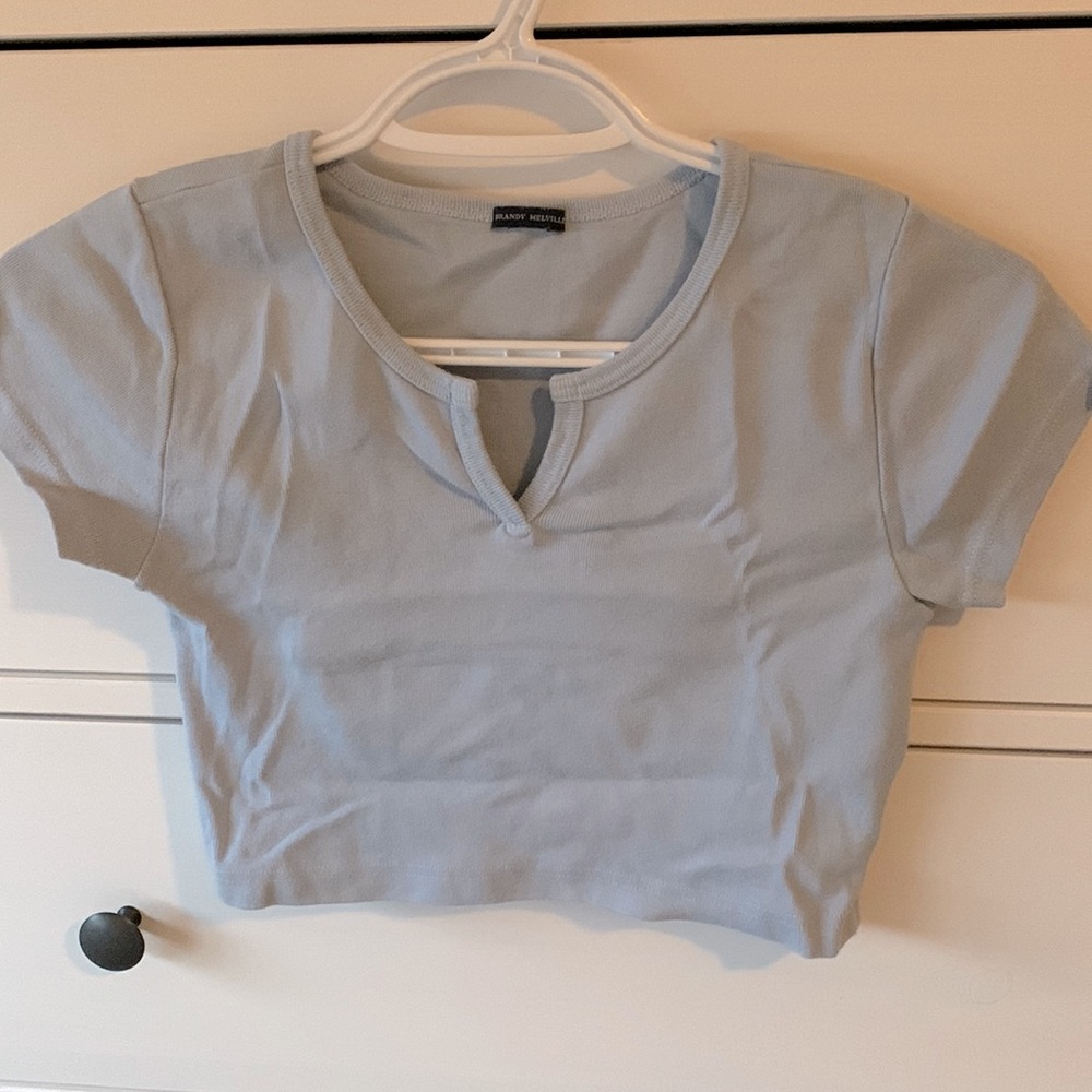 Brandy Melville Baby Blue Crop Top